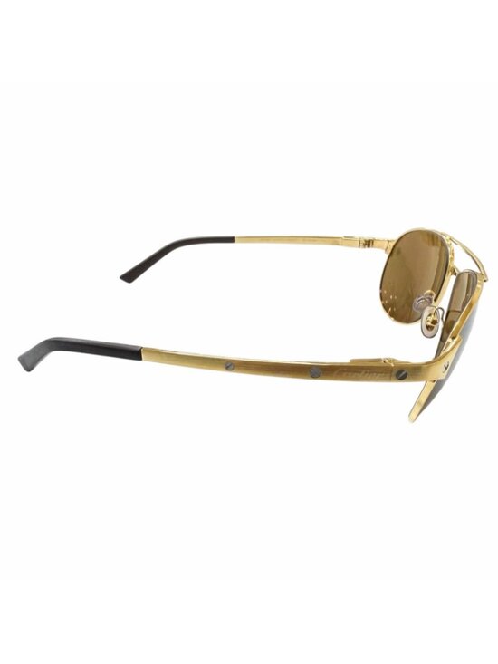 Cartier Santos Dumont 130 Two Bridge Teardrop Polarized Lens Sunglasses Gold main image 10